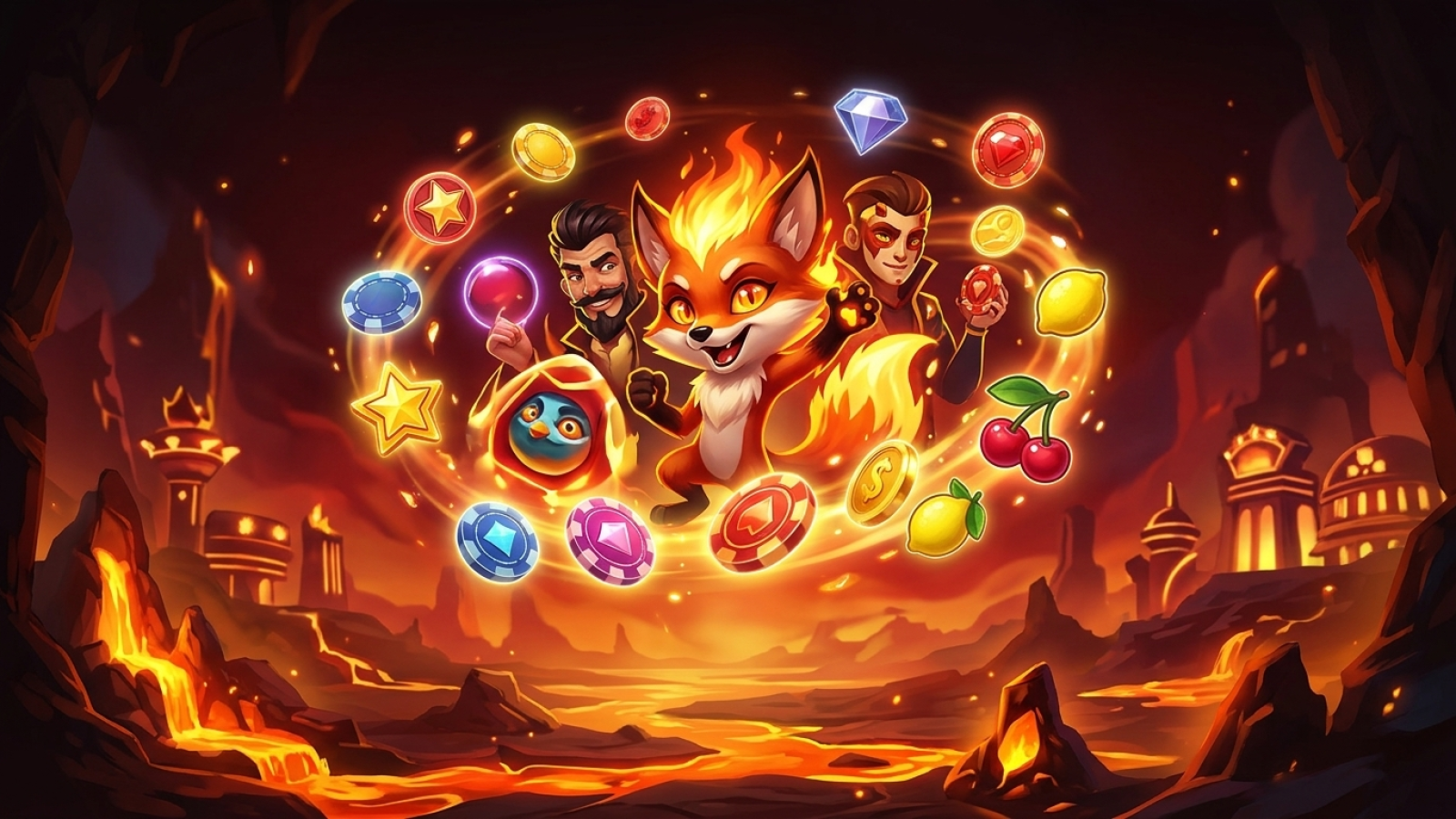 FieryPlay Casino: Illustrative Szene; Bewertung: 9.2/10; Lizenz: Curaçao Gaming Control Board